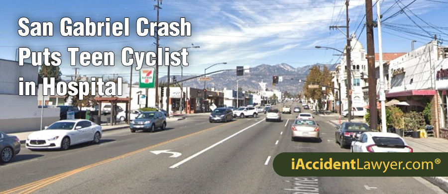 San Gabriel Crash Puts Teen Cyclist in Hospital