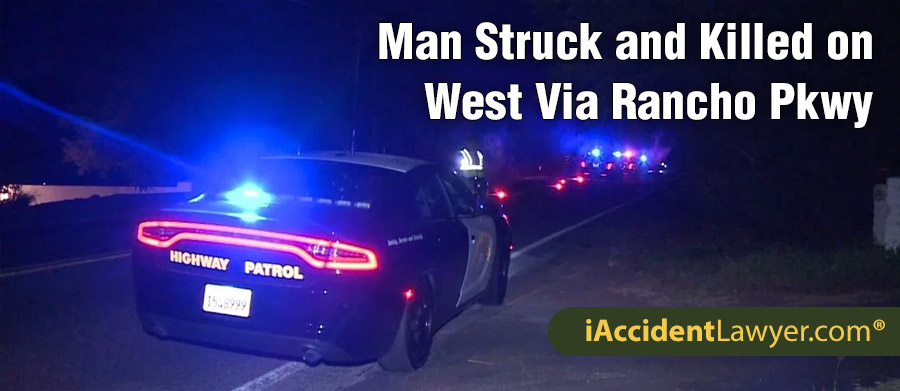 Man Struck and Killed on West Via Rancho Parkway in Escondido