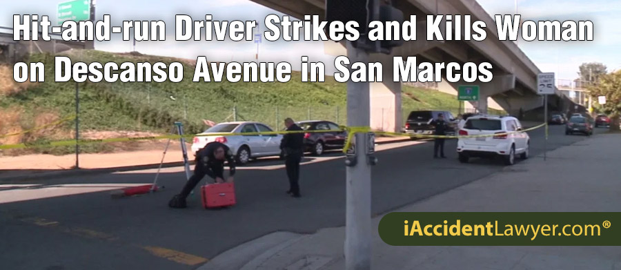 Hit-and-run Driver Strikes and Kills Woman on Descanso Avenue in San Marcos