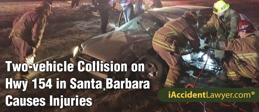 Two-vehicle Collision on Highway 154 in Santa Barbara Causes Injuries