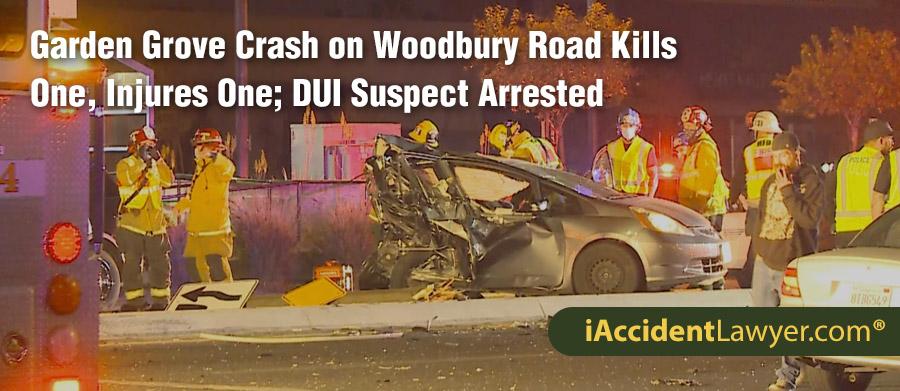 Garden Grove Crash on Woodbury Road Kills One, Injures One; DUI Suspect Arrested