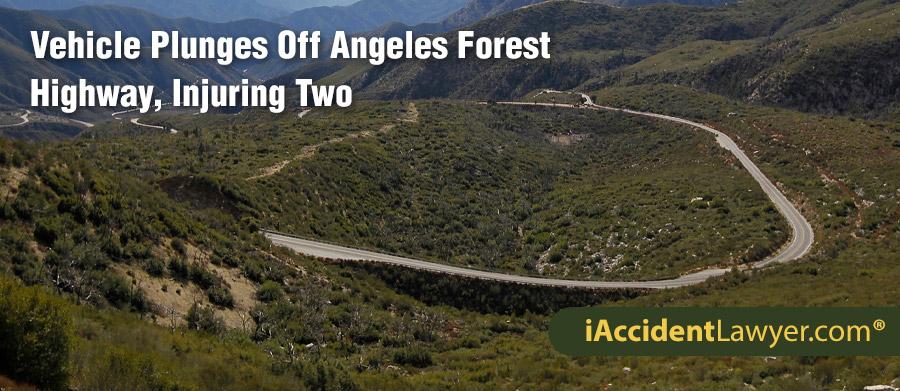 Vehicle Plunges Off Angeles Forest Highway, Injuring Two