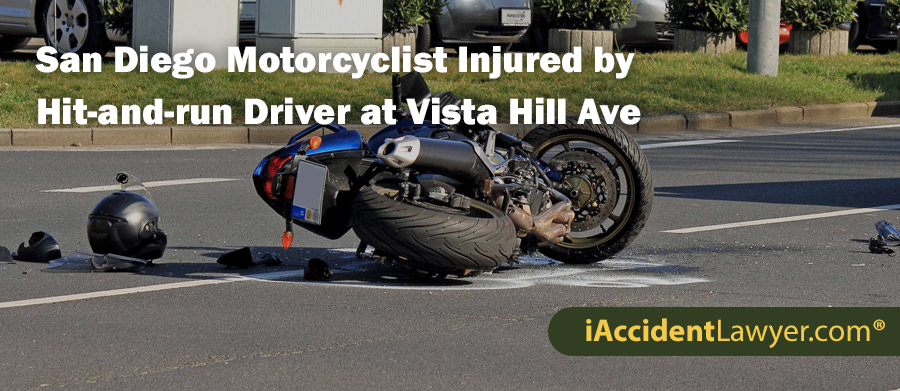 San Diego Motorcyclist Injured by Hit-and-run Driver at Vista Hill Avenue