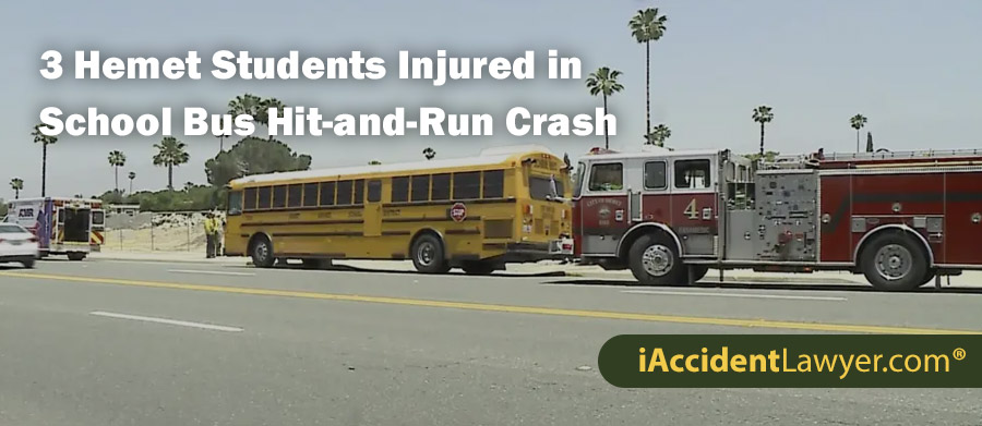 3 Hemet Students Injured in School Bus Hit-and-Run Crash