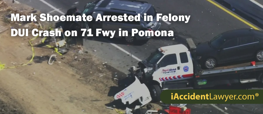 Mark Shoemate Arrested in Felony DUI Crash on 71 Fwy in Pomona