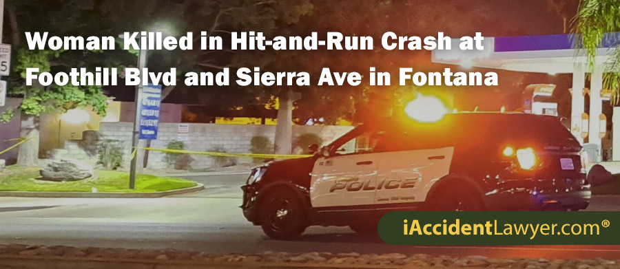 Fontana Homeless Woman Killed in Hit-and-Run Crash at Foothill Blvd and Sierra Ave