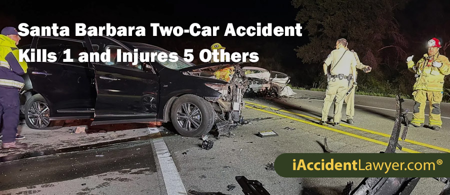 Santa Barbara Two-Car Accident Kills 1 and Injures 5 Others