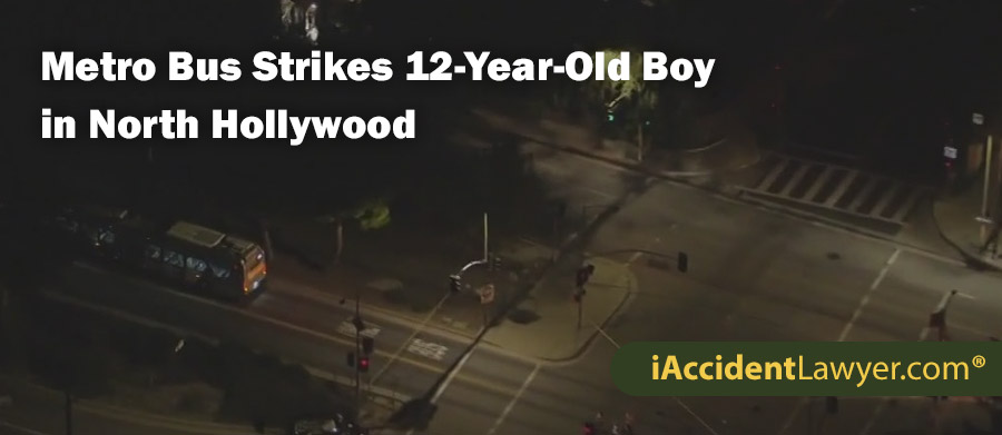 Metro Bus Strikes 12-Year-Old Boy in North Hollywood