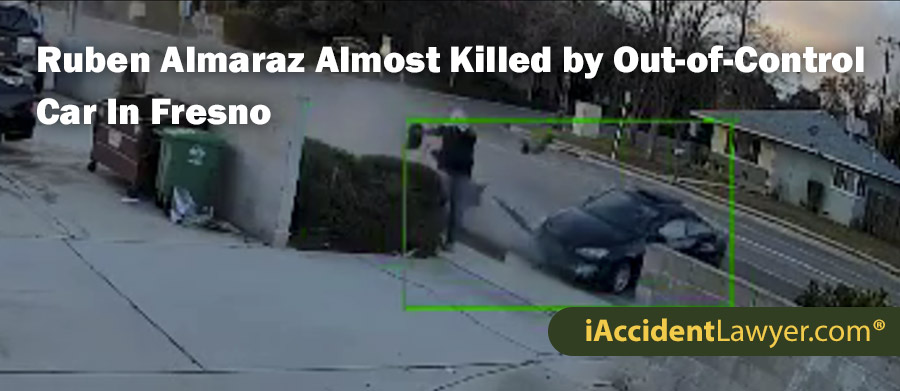 Ruben Almaraz Almost Killed by Out-of-Control Car In Fresno