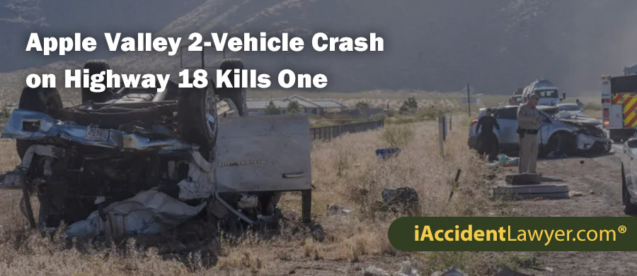 Apple Valley 2-Vehicle Crash on Highway 18 Kills One