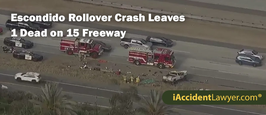 Escondido Rollover Crash Leaves 1 Dead on 15 Freeway