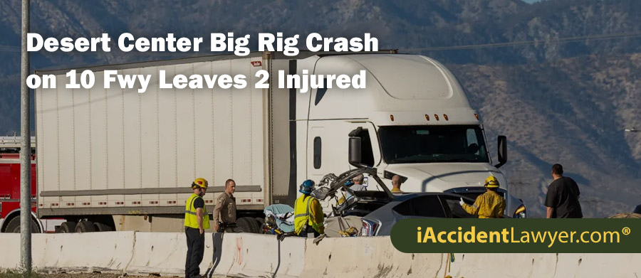 Desert Center Big Rig Crash on 10 Fwy Leaves 2 Injured