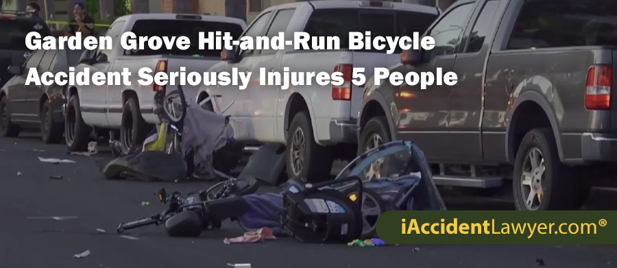 Garden Grove Hit-and-Run Bicycle Accident Seriously Injures 5 People