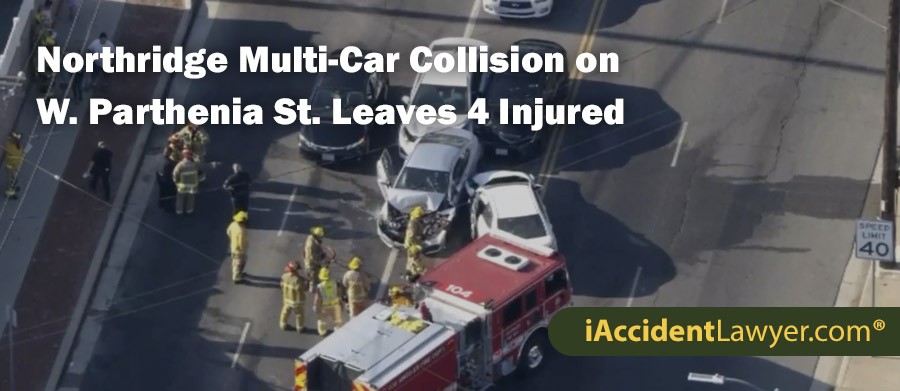 Northridge Multi-Car Collision on West Parthenia Street Leaves 4 Injured