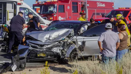 Victorville Head-On Collision on Hwy 395 Injures Many