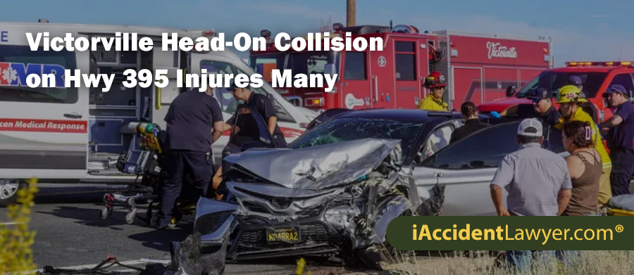 Victorville Head-On Collision on Hwy 395 Injures Many