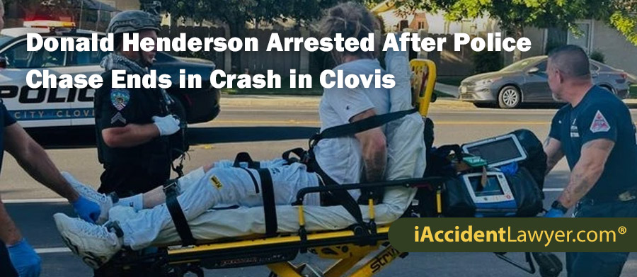 Donald Henderson Arrested After Police Chase Ends in Crash Near Gettysburg Avenue in Clovis