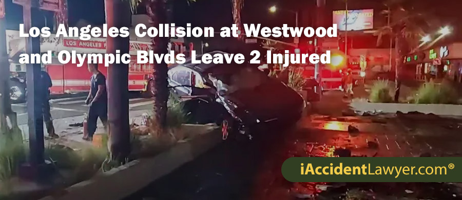 West Los Angeles Collision at Westwood and Olympic Boulevards Leave 2 Seriously Injured