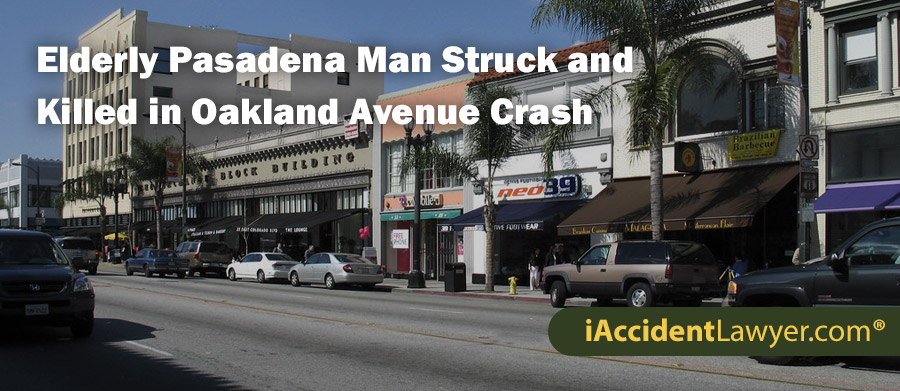 Elderly Pasadena Man Killed on Oakland Avenue Crash