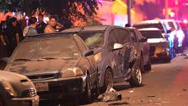 Los Angeles Street Takeover Driver Crashes into Parked Cars While Fleeing Police