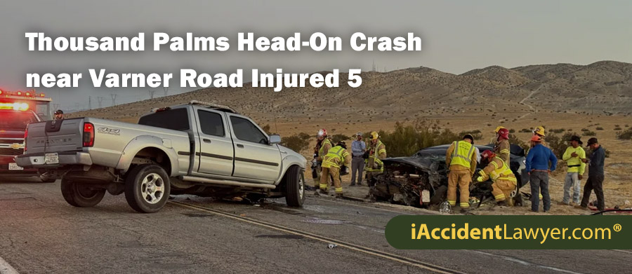 Thousand Palms Head-On Crash near Varner Road Injured 5