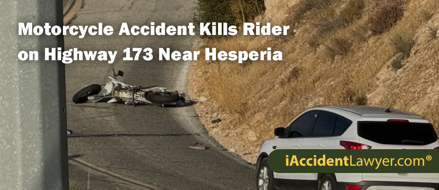 Hesperia Motorcycle Accident Kills Rider on Highway 173