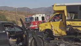 Orange School Bus Crash on Santiago Canyon Road Leaves 5 Injured