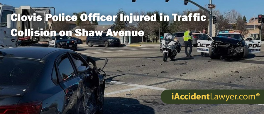 Clovis Police Officer Injured in Traffic Collision on Shaw Avenue