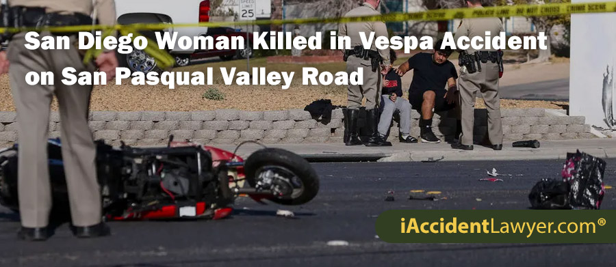 San Diego Woman Killed in Vespa Accident on San Pasqual Valley Road