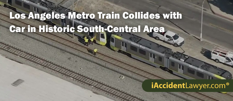 Los Angeles Metro Train Collides with Car in Historic South-Central Area