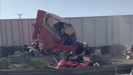 San Bernardino Semi Truck Crash on 215 Freeway Causes Minor Injuries