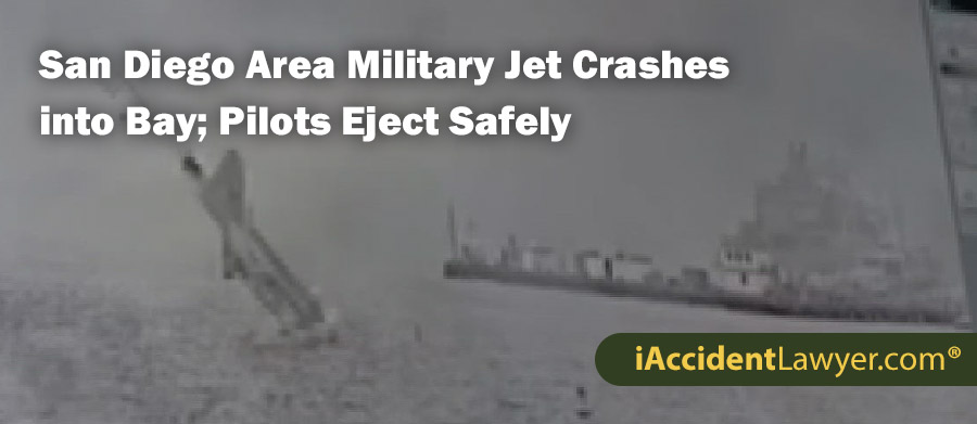 San Diego Area Military Jet Crashes into Bay; Pilots Eject Safely