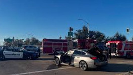 Visalia Police Pursuit of Stolen Car Leads To Driver in Crashing