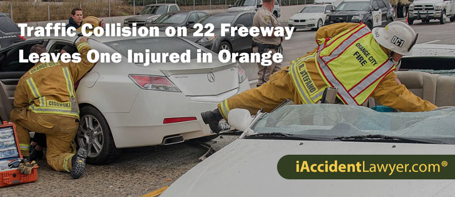 Orange Traffic Collision on 22 Freeway Leaves One Injured