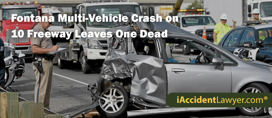 Fontana Multi-Vehicle Crash on 10 Freeway Leaves One Dead