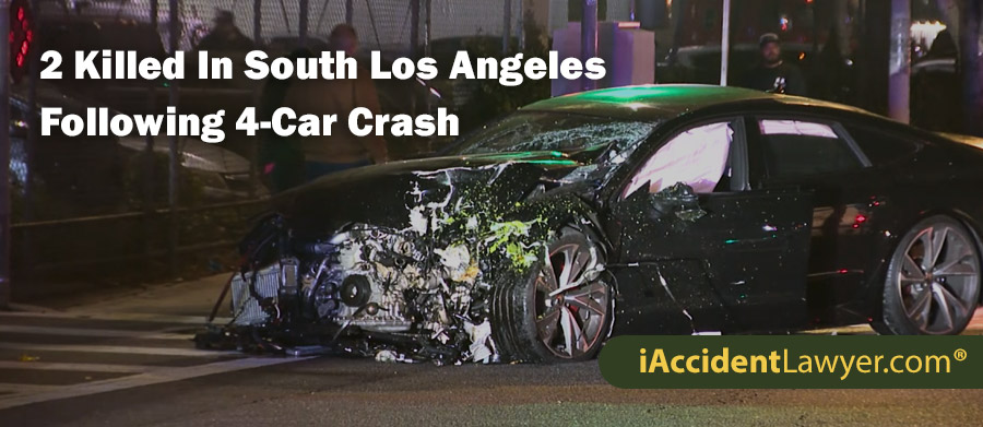 2 South Los Angeles Pedestrians Killed Following  4-Car Crash on Olympic Blvd