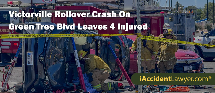 Victorville Rollover Crash On Green Tree Blvd Leaves 4 Injured